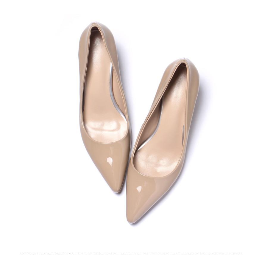 Giày cao gót da bóng đế vuông cao 5 cm mã MT_C22