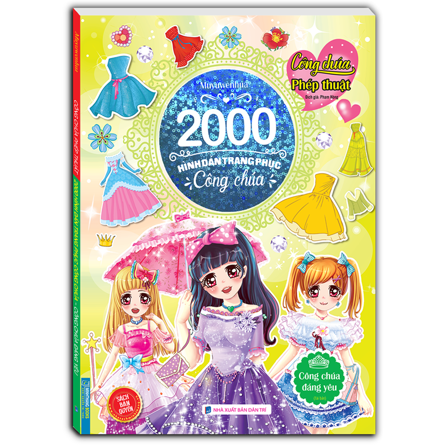 2000 Hình Dán Trang Phục Công Chúa - Công Chúa Đáng Yêu Sách Bản Quyền - Tái Bản