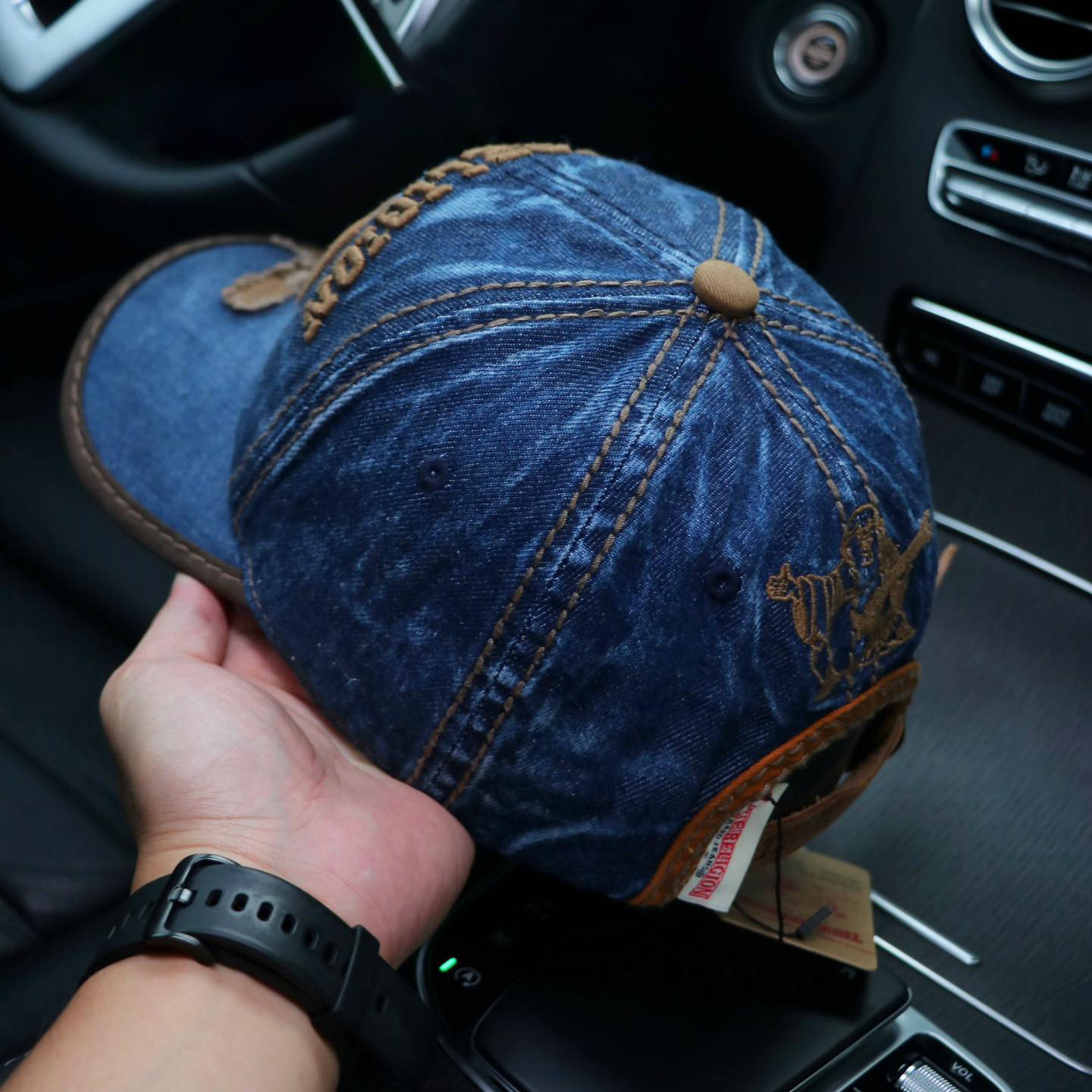 Nón kết, mũ lưỡi trai Ông Địa đàn 79 phối vải jeans form đẹp thời trang đường phố