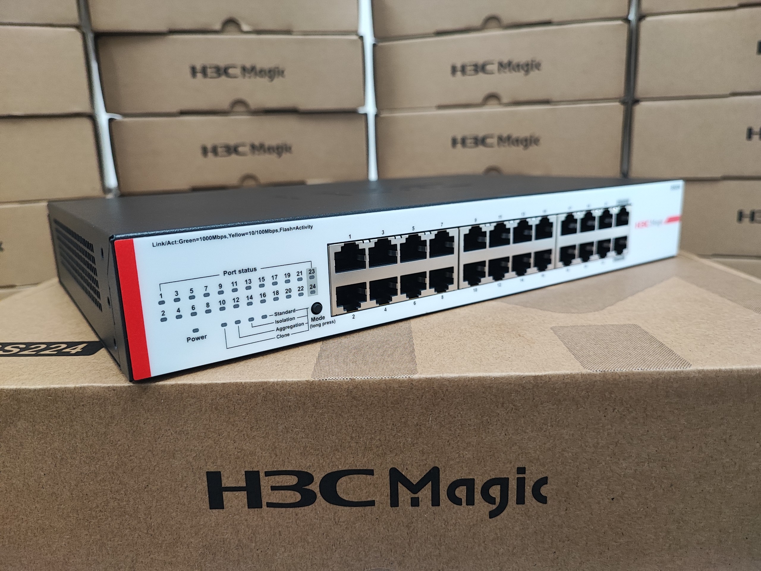 Bộ Chia Mạng Switch Để Bàn H3C BS224 Hàng Chính Hãng 24 Cổng Gigabit, Tốc Độ 48Gbps