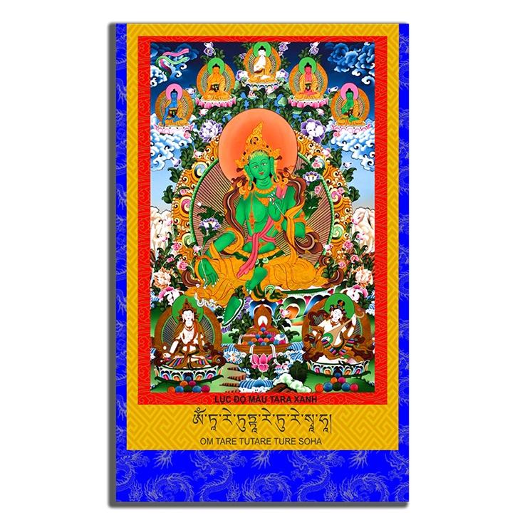 Tranh vải nẹp gỗ, tranh sáo trúc, hình Phật giáo, thangka Tây Tạng, Mandala