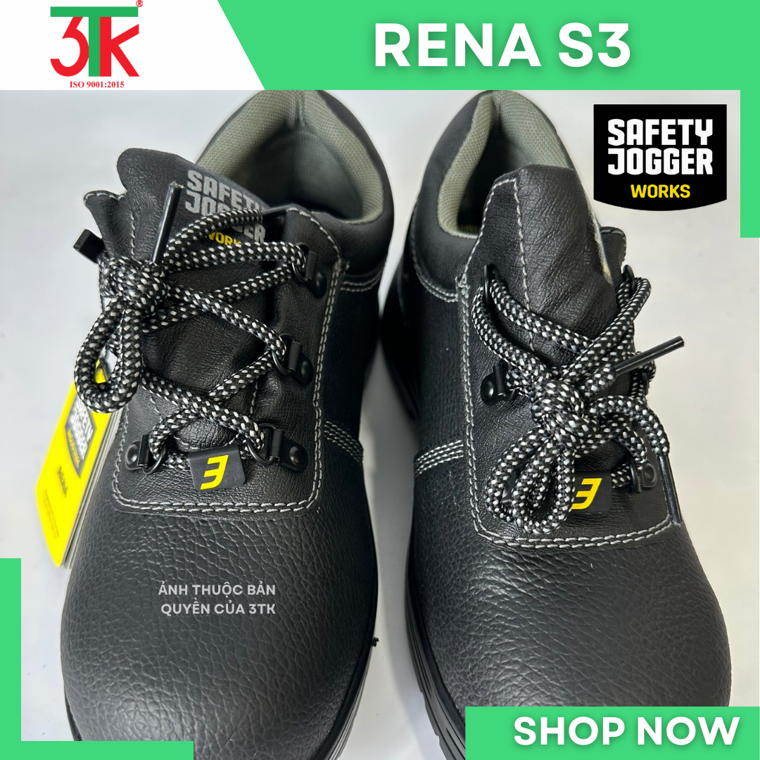 Giày Bảo hộ lao động Safety Jogger Rena S3 Da Cao Cấp Chống đinh Chống Trơn Trượt, Chống va đập, Chống tĩnh điện sử dụng trong Công Trình Xây Dựng , Phân xưởng sản xuất