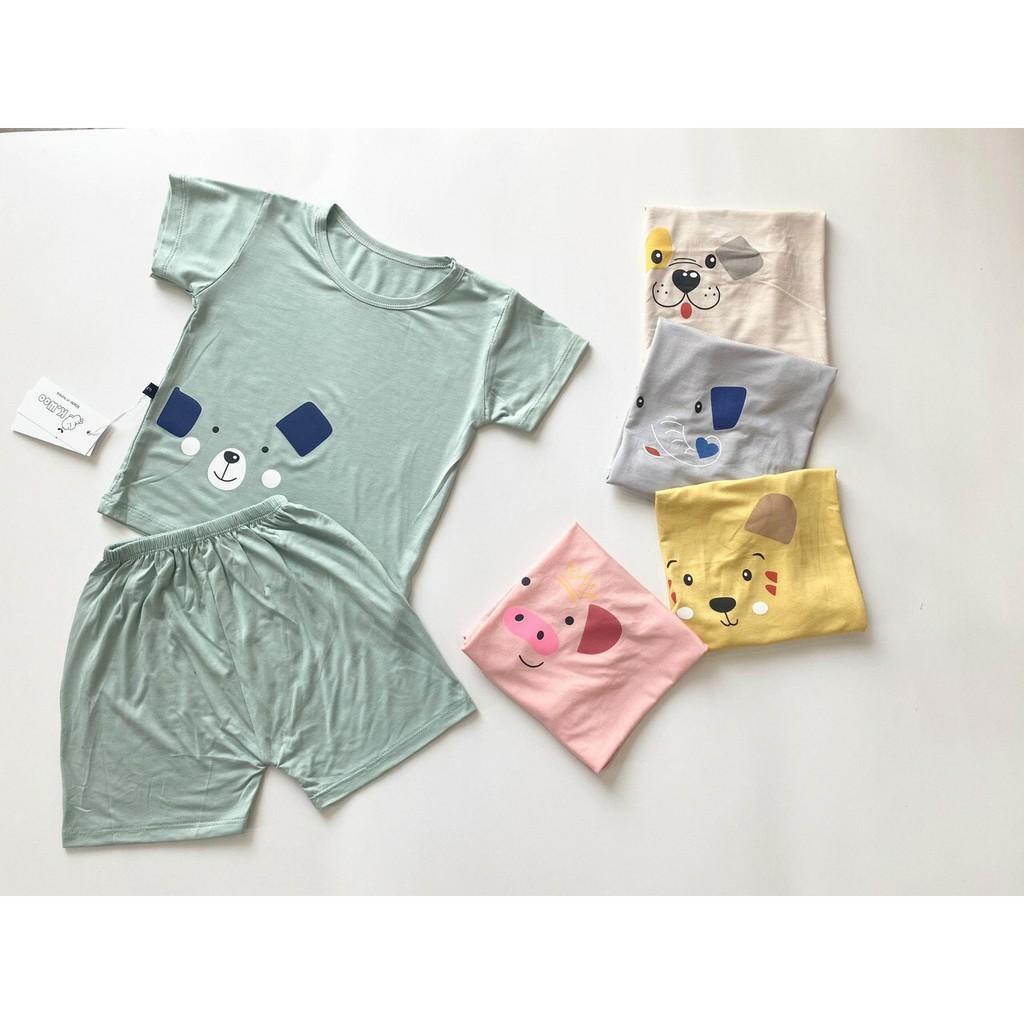 Bộ quần áo cộc tay BIBIKIDS hình thú chất thun lạnh cực mát cho bé từ 0-18 tháng