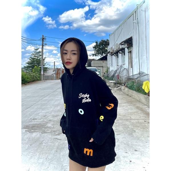 Áo Khoác Hoodie TEXT SHY Unisex More simple ( Hình thật )