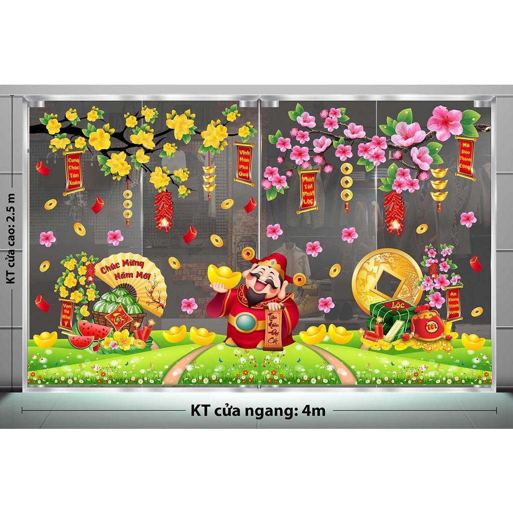 DECAL TRANG TRÍ TẾT 2023 COMBO SỐ 102