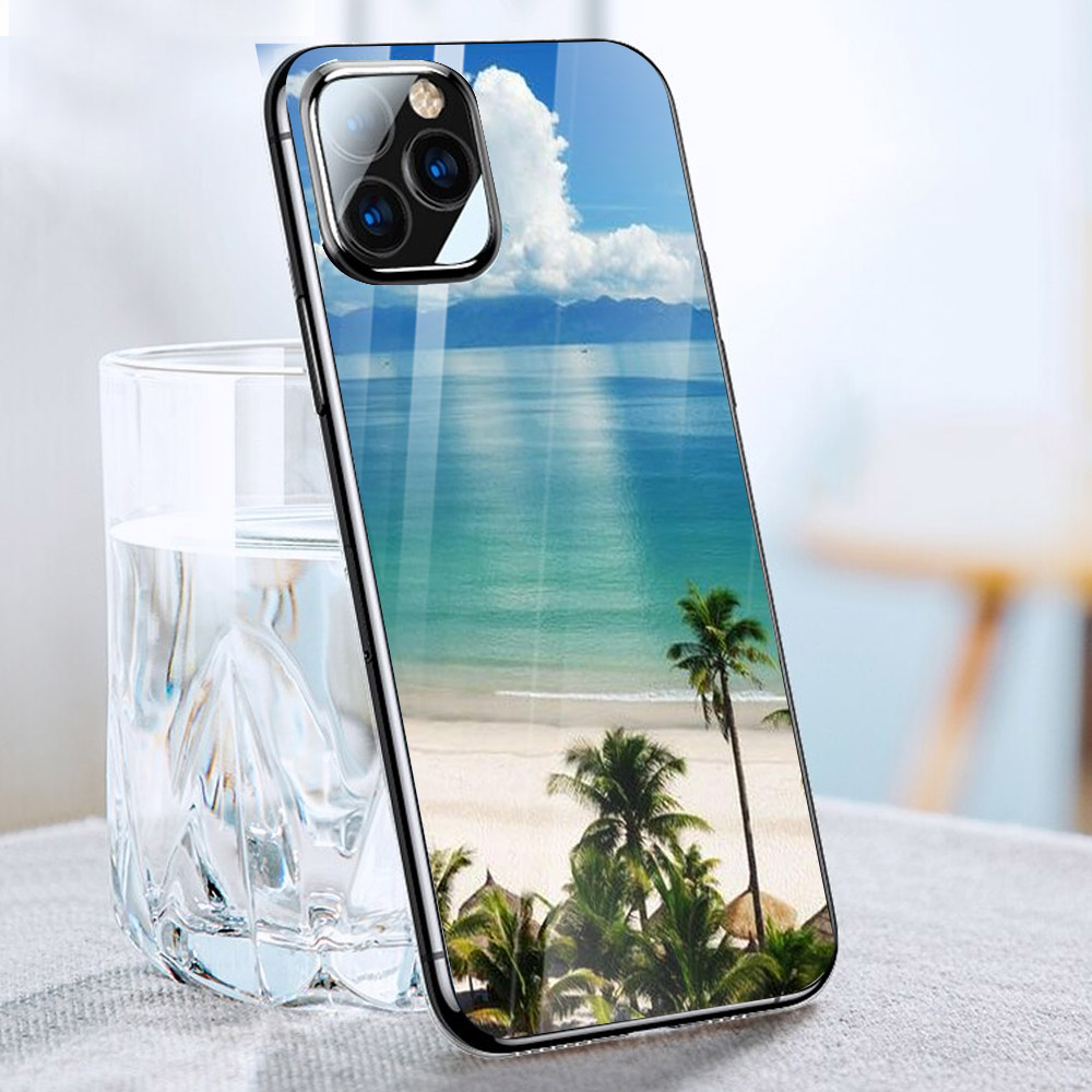 Ốp kính cường lực cho điện thoại iPhone 11 Pro - cảnh biển MS CBDT042