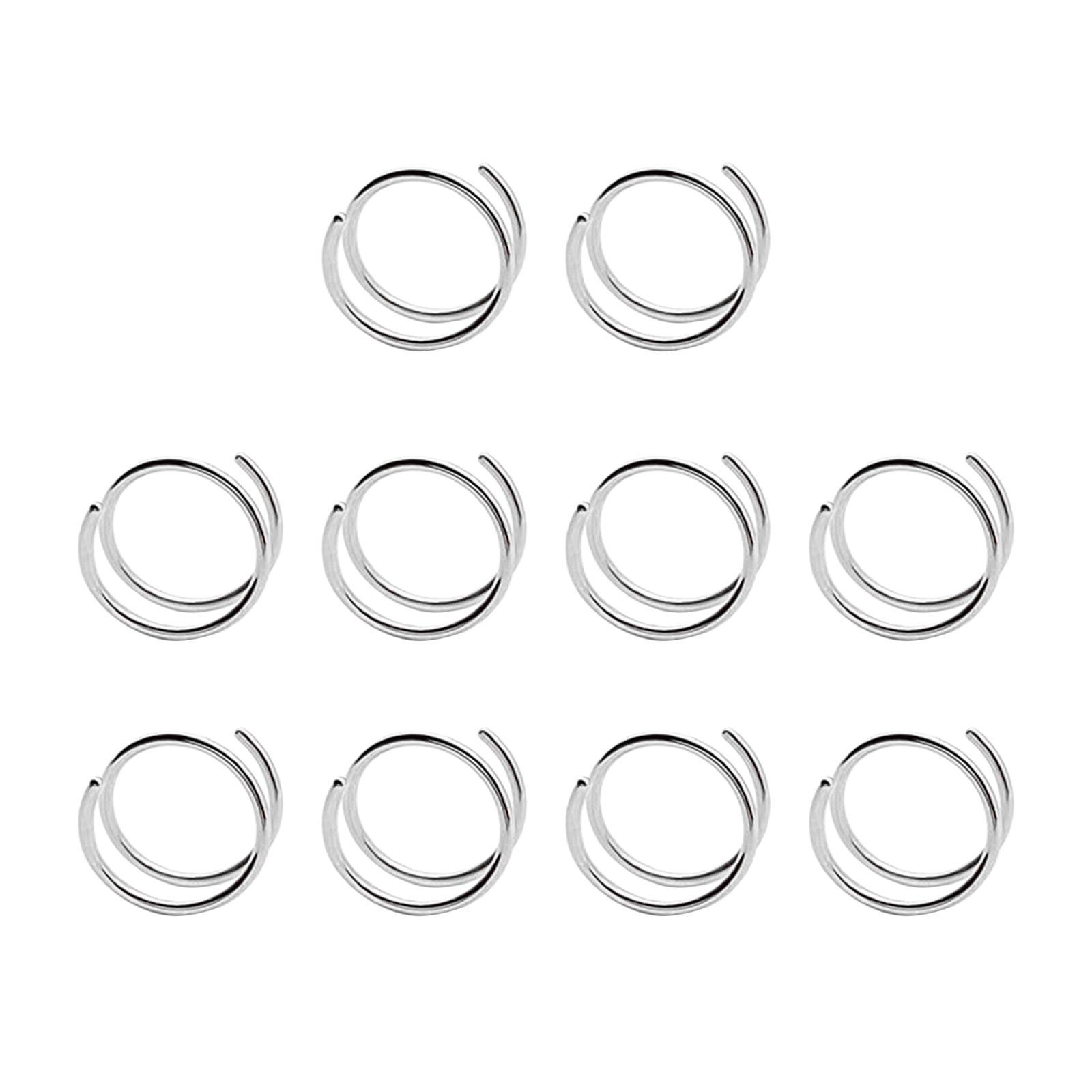 10 Count 6mm Nose Rings Spiral Nose Hoop  Birthday