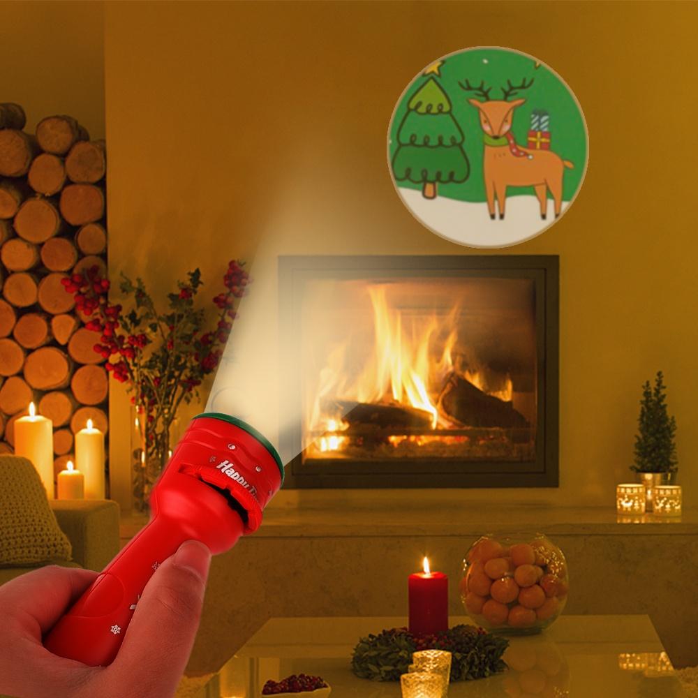 Đồ Chơi Đèn Pin Chiếu 24 Họa Tiết Ông Già Noel Dùng Làm Quà Tặng Giáng Sinh / Sinh Nhật Cho Bé
