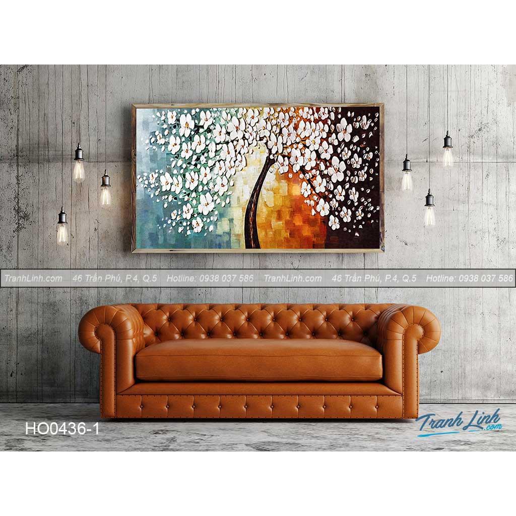 Tranh Canvas hoa treo tường trang trí phòng ngủ