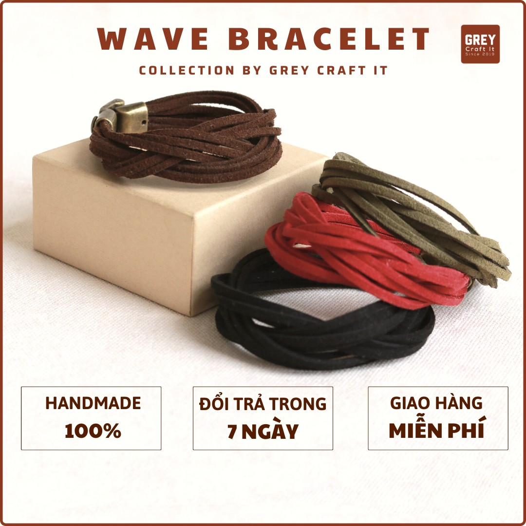 Vòng tay Wave Retro Unisex Style Độc Lạ | Phù hợp mọi trang phục Handmade 100% | Miễn phí ship sửa đổi trả