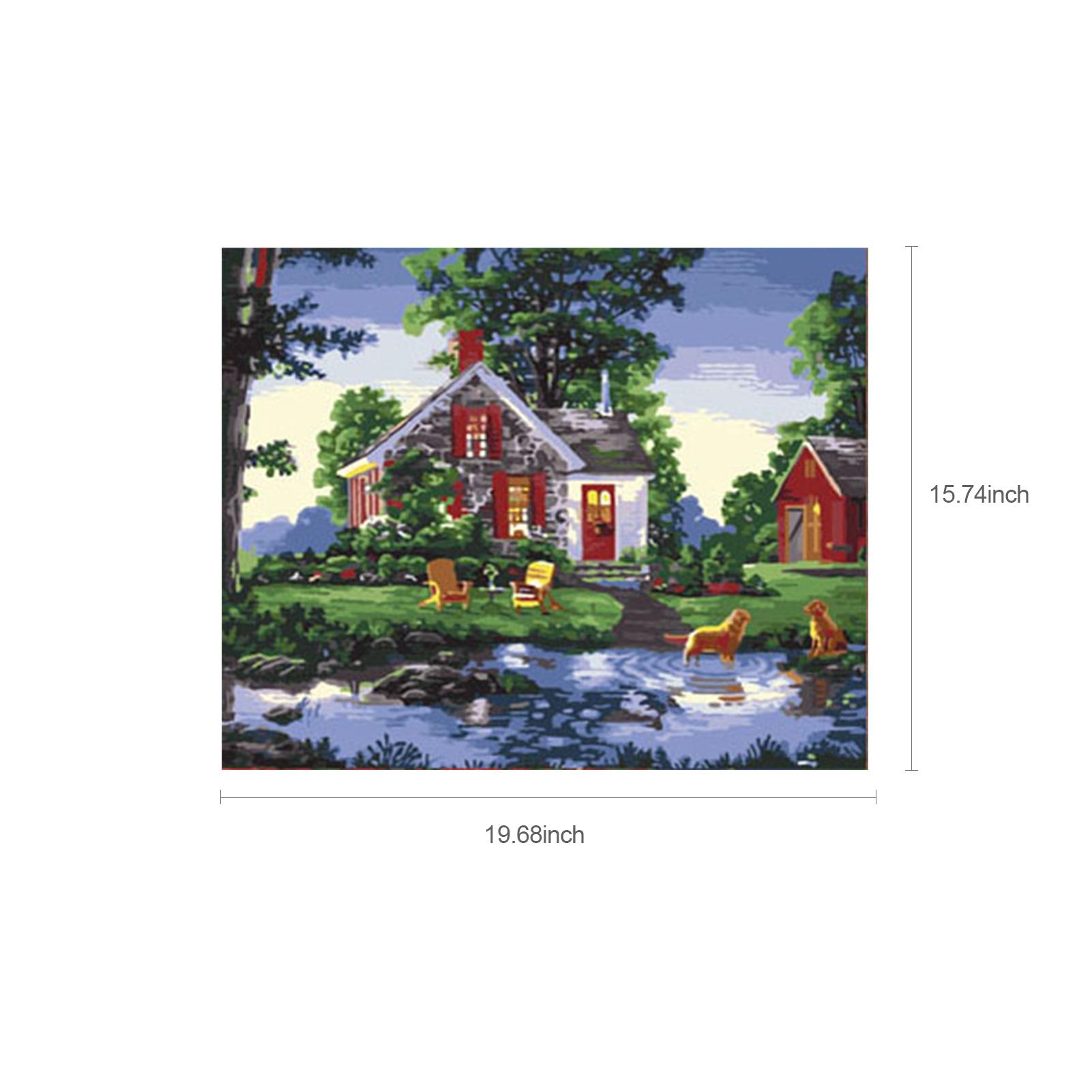 Tranh sơn dầu tự làm theo số kích thước 16 x 20 inch trên vải Canvas
