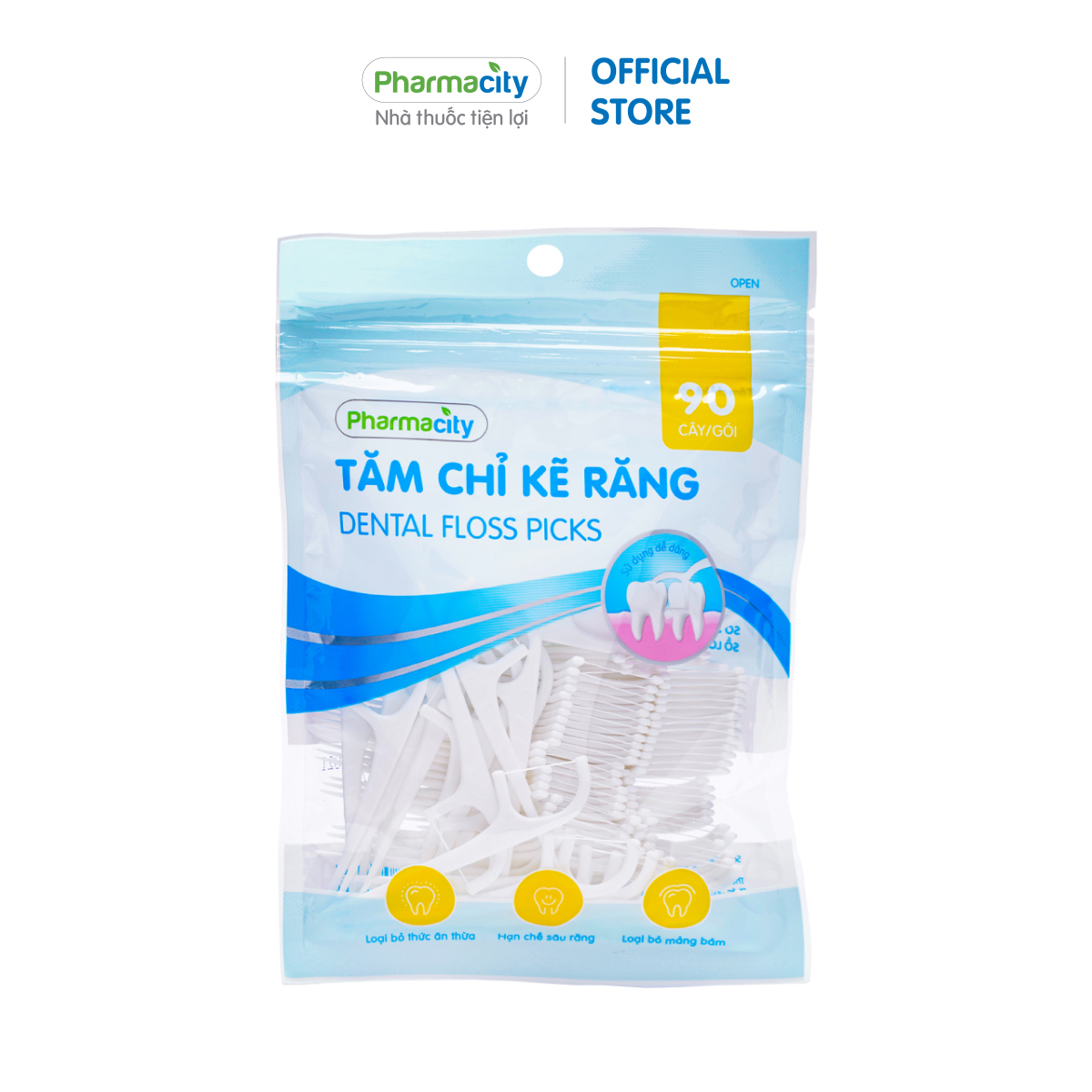 Tăm chỉ kẽ răng Pharmacity (Gói 90 cây)