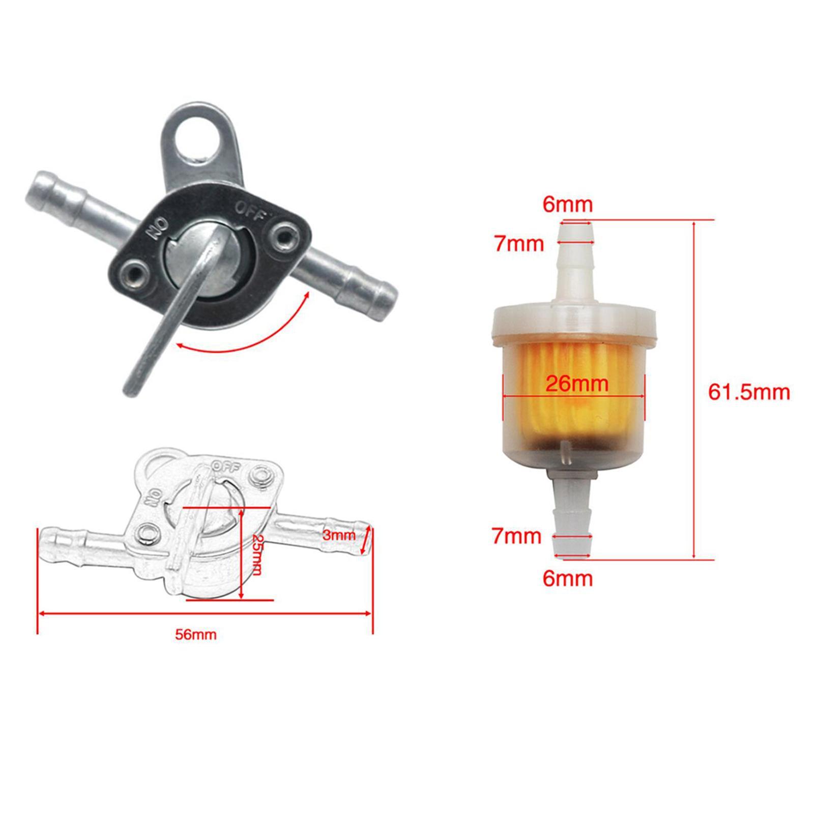 Professional Gas Fuel Switch with Filter Fuel Line for Motorcycle