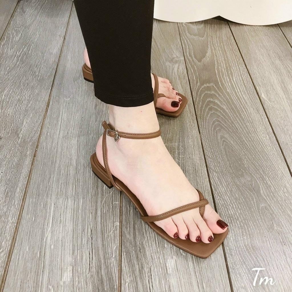 Sandal nữ gót 2 phân quai chéo xỏ ngón (Mã G44