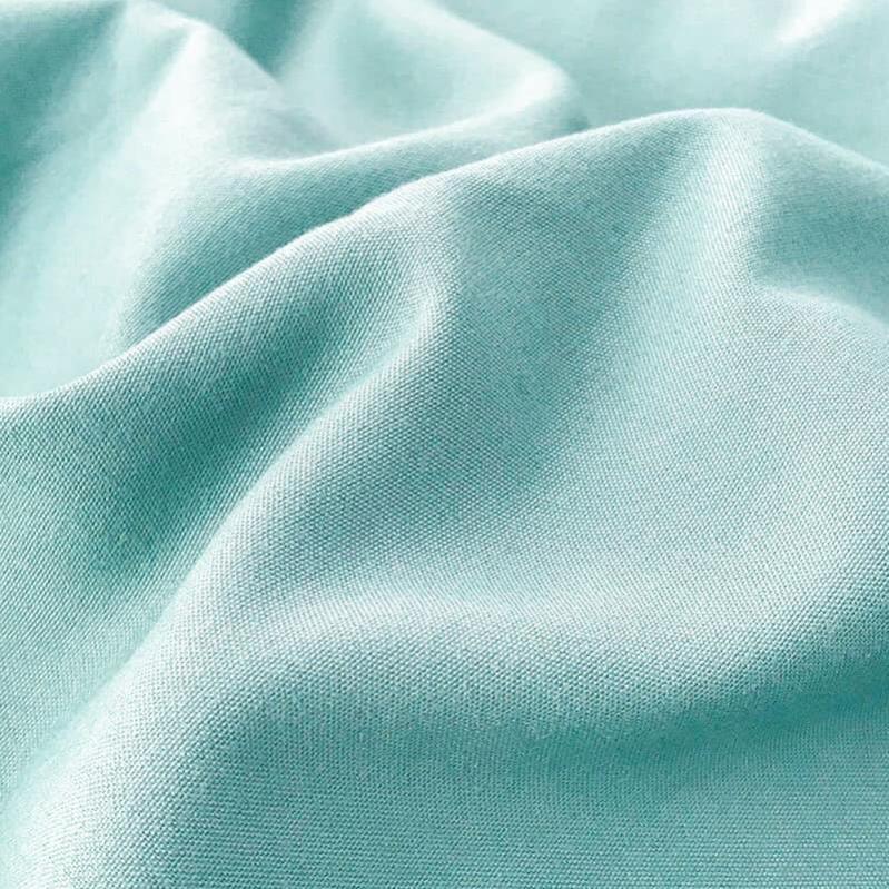 Bộ Chăn Ga Gối Cotton TC xanh ngọc phối ghi
