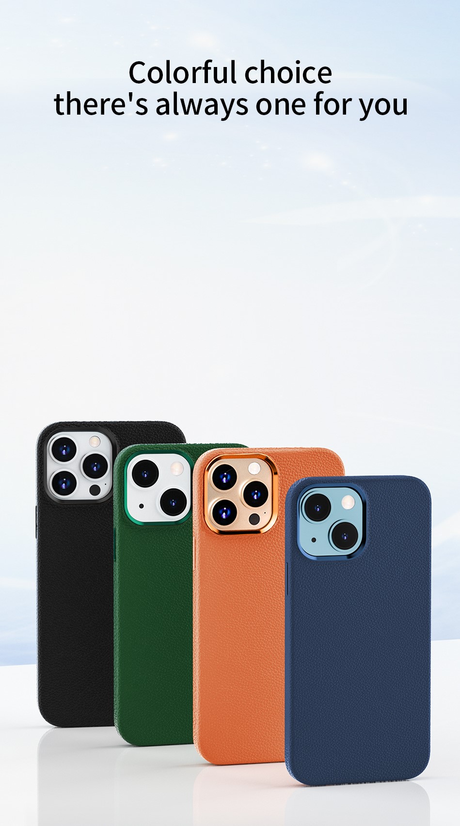 Ốp Da Wiwu Calfskin Phone Case Dành Cho Iphone 13 Promax Chất Liệu Da Bê, Chống Nước, Chống Để Lại Vân Tay - Hàng Chính Hãng