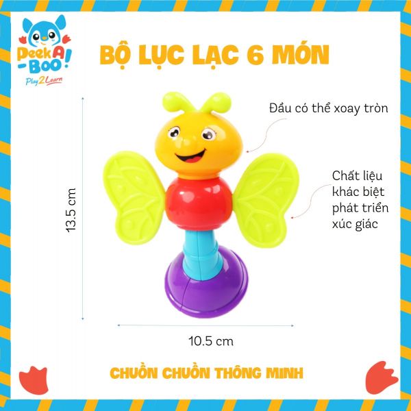 Đồ Chơi Bộ lục lạc 6 món cho bé PEEK A BOO 939A