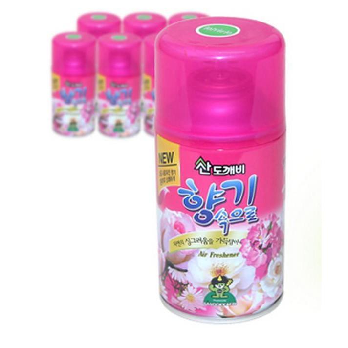 Máy xịt phòng tự động cảm biến ánh sáng + 1 chai nước hoa xịt phòng cao cấp Sandokkaebi 300ml