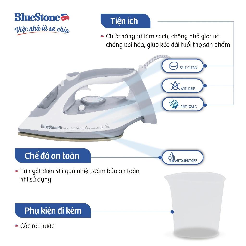 Bàn Ủi Hơi Nước BlueStone SIB-3836, 3100w - Phun Hơi Tăng Cường, Hàng Chính Hãng