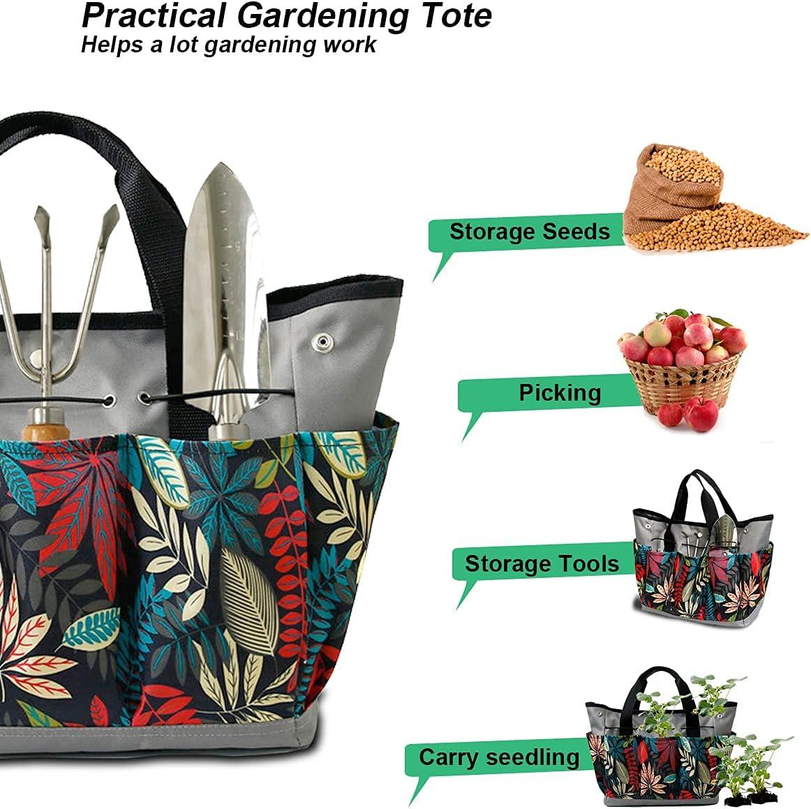 Công cụ làm vườn của phụ nữ Tote - để làm vườn các công cụ kích thước thông thường, vải không thấm nước nặng oxford