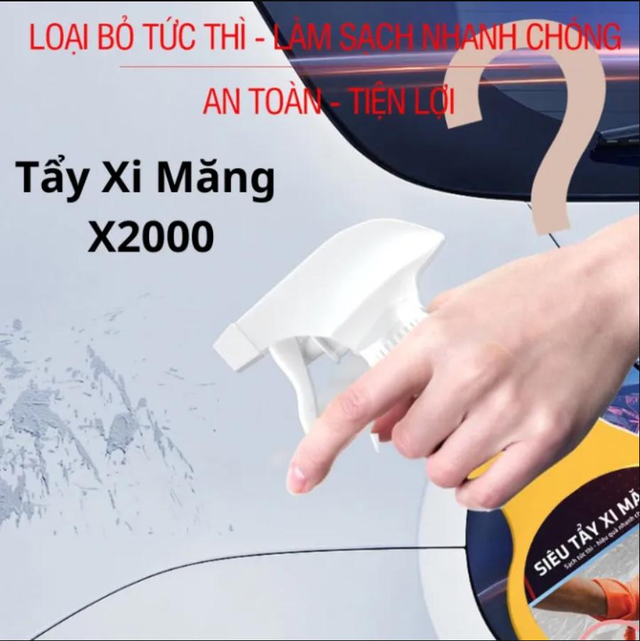 Bình Xịt Tẩy Xi Măng - Làm Sạch Mảng Bám Xi Măng Trên Ô Tô, Sàn Nhà, Tường, Không Hại Bề Mặt - Chất Tẩy Trắng Gạch - Tẩy Rong Rêu - Tẩy Xi Măng Loại Tẩy Gạch Chuyên Dụng Siêu Mạnh