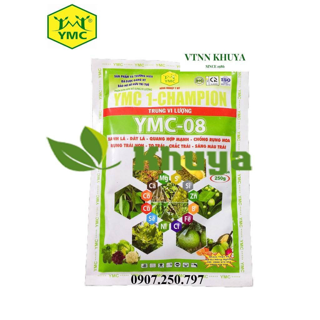 Phân bón Trung Vi Lượng YMC 08 gói 250gr Xanh lá - Dày lá