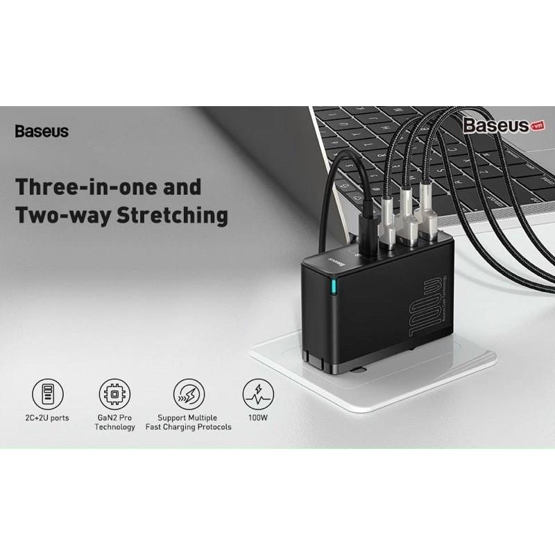 Củ sạc nhanh Baseus GaN2 Pro Quick Charger 4 Ports 100W 2C+2U - Hàng Chính Hãng