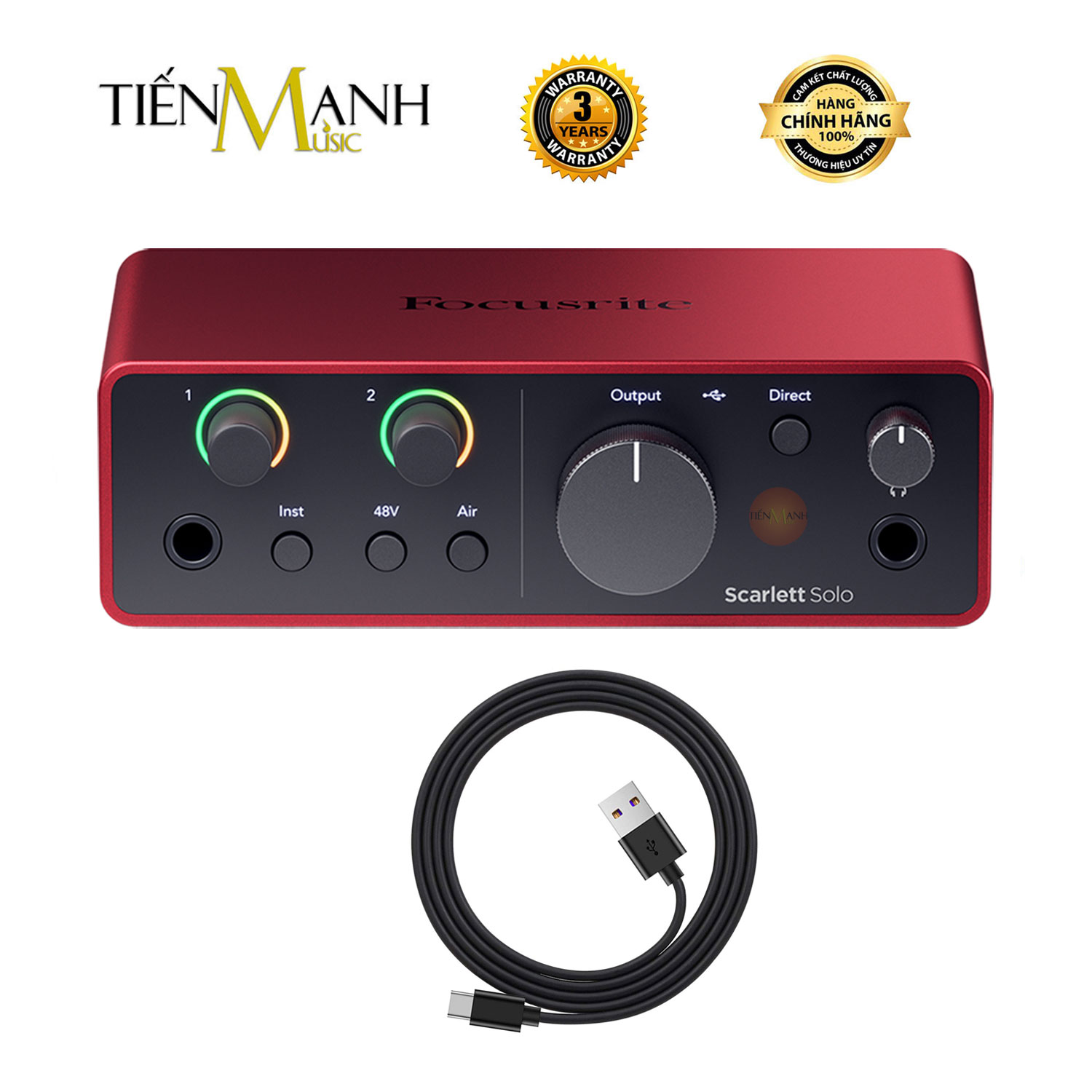 Focusrite Solo Gen 4 Sound Card Âm Thanh Scarlett - Focus USB Audio SoundCard Gen4 Hàng Chính Hãng