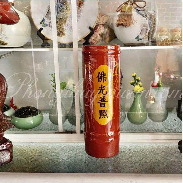 Ống đựng Nhang bàn thờ lá trúc vành miệng lớn