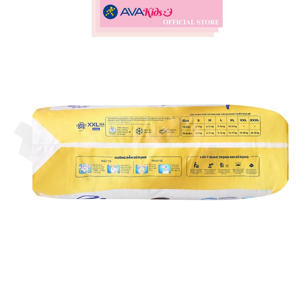 Tã quần Unidry Supreme Thin &amp; Soft size XXL 54 + 8 miếng (15 - 25 kg)