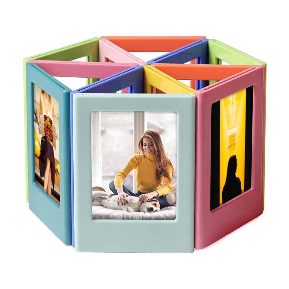 2 Giá đỡ khung ảnh từ tính 3 inch Bộ lắp ráp DIY cho Fujifilm Instax Mini Film