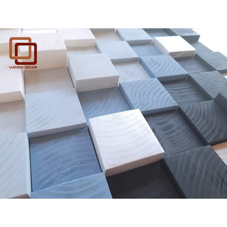 Tranh gỗ trang trí 3D XANH PASTEL -