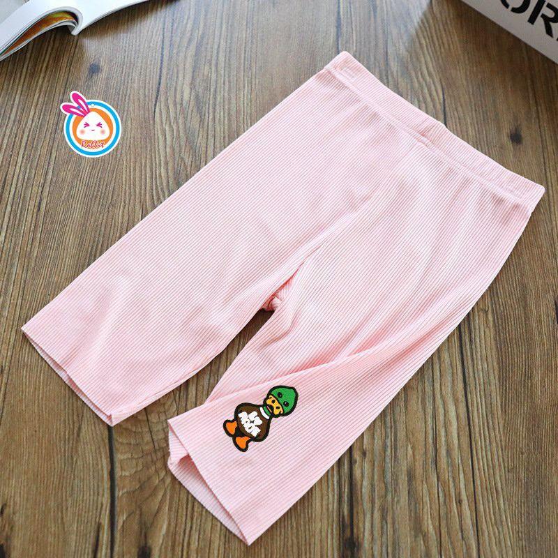 Quần thun đùi leggings cho bé gái đi chơi đi học size 20-40kg chất cotton co giãn chuẩn form