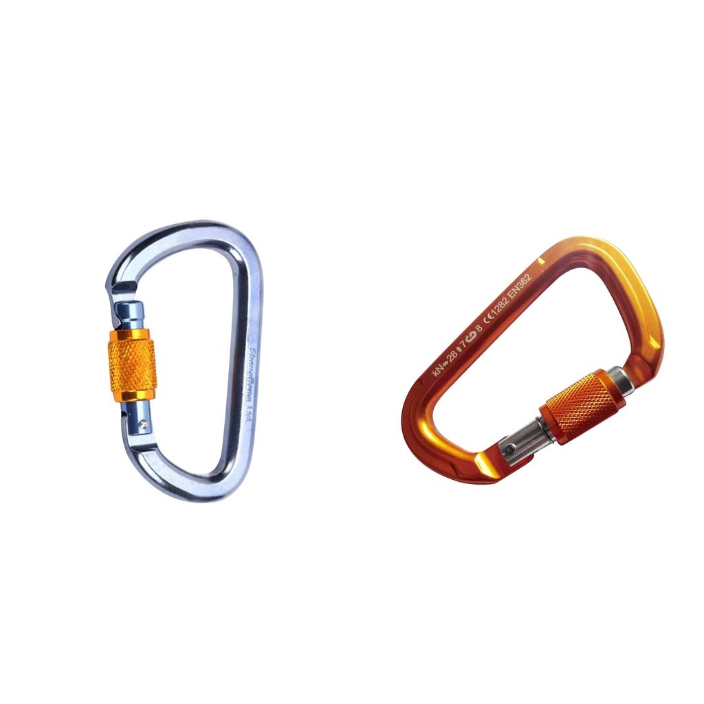 28KN Aluminum Screw Locking Carabiner Hook for Rescue Outdoor Rock Climbing Rappelling Exploring