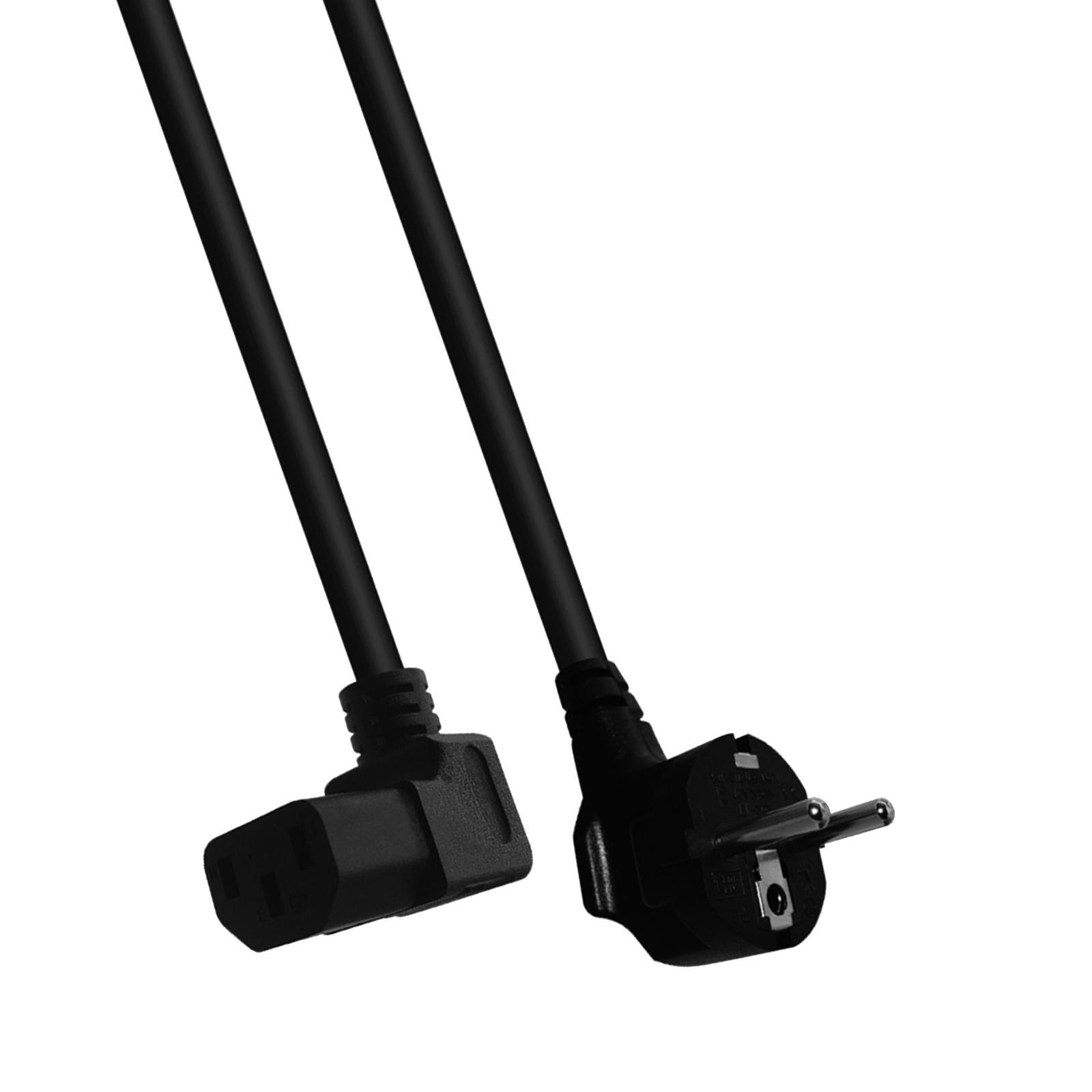 Down Angle 100cm Plug Angled C13 Computer Power Cable Replaces