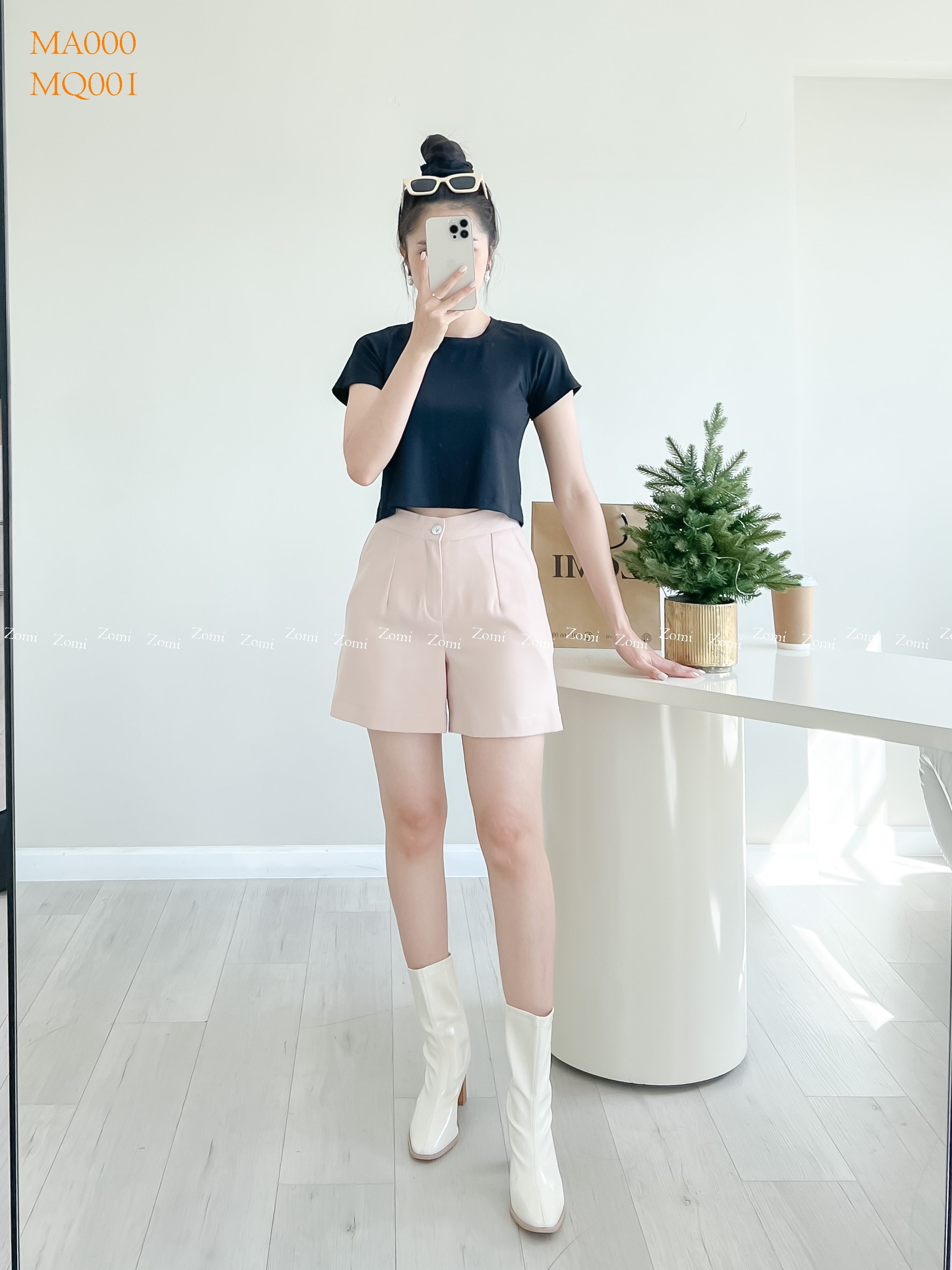 Áo thun nữ croptop tay ngắn dễ thương thiết kế Zomi MA000