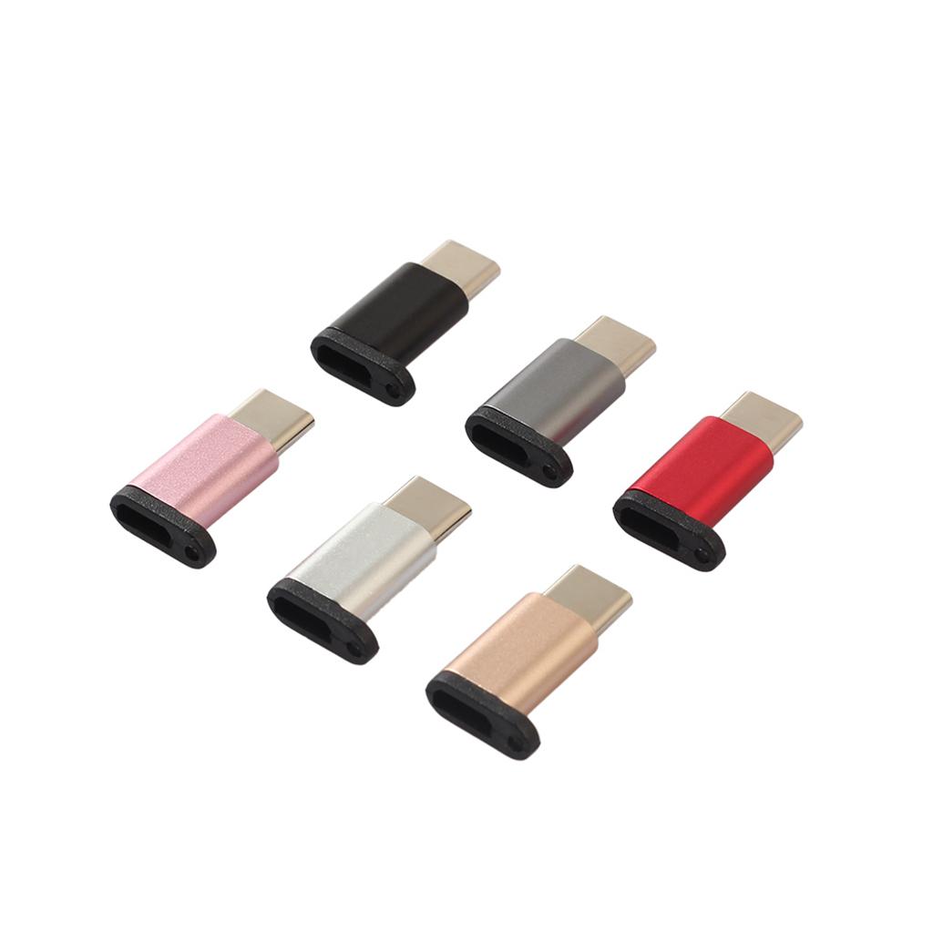 USB Type C Adapter , Aluminum USB C Male to Micro USB Female Convert Connector with Keychain Hole for Samsung Galaxy S8 New Macbook Pixel XL Nexus 5X 6P Nintendo Switch