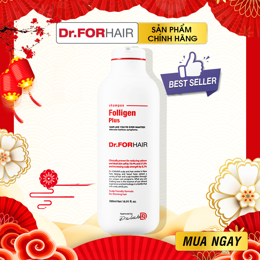 Dầu gội ngừa rụng tóc Dr.FORHAIR Folligen Plus Shampoo