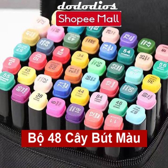 Hình ảnh Bộ 48 Bút Màu Dạ Maker Touch 2 Đầu Họa Cụ Để Vẽ Tranh, Tô Màu, Vẽ Anime, Highlight, Take Note - Chính Hãng Dododios