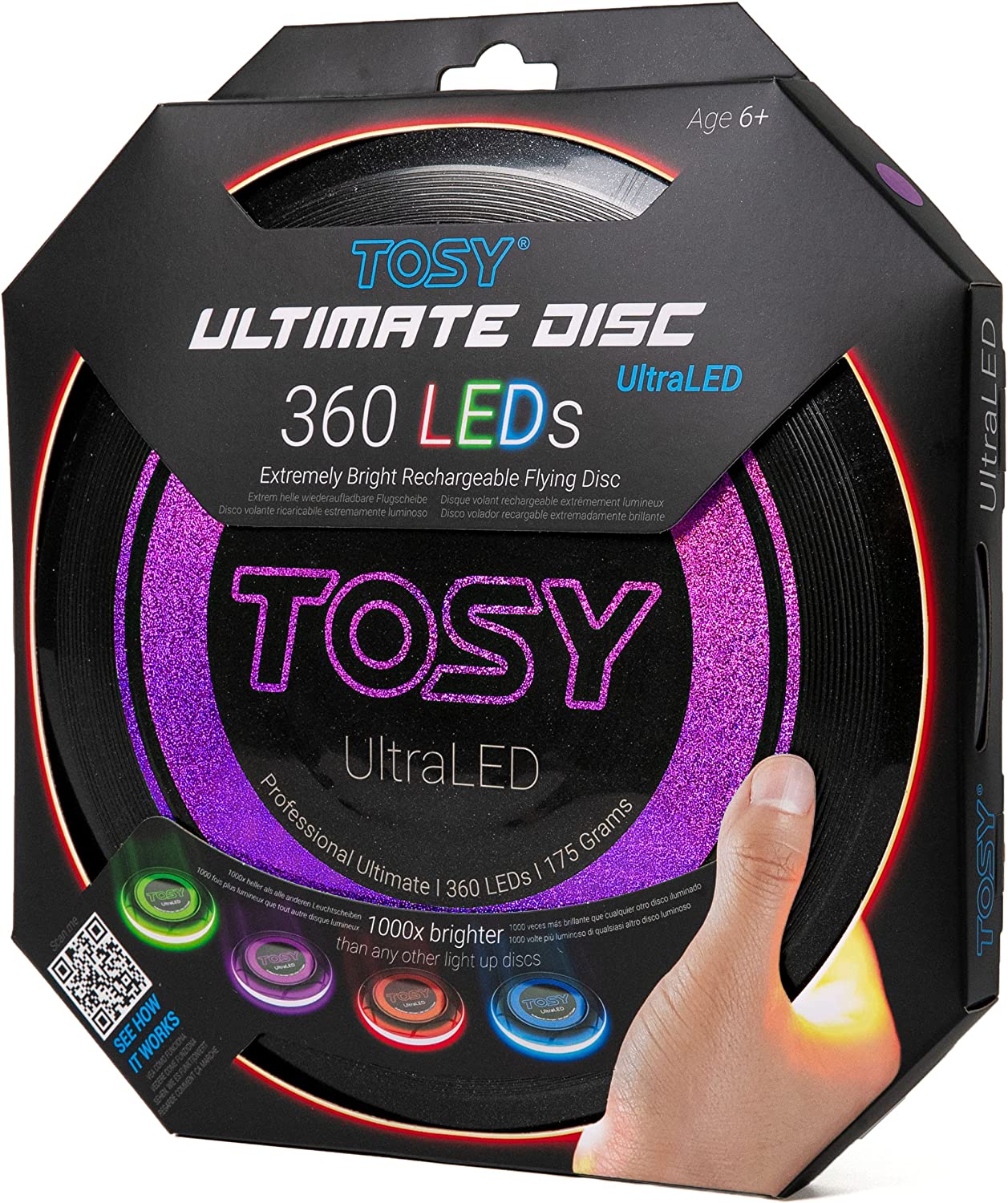 Đĩa ném TOSY Ultimate Disc - 360 LEDs Tím