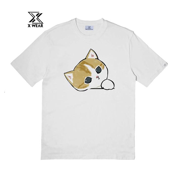 Áo thun Unisex form rộng tay lỡ lazy cat MEO3
