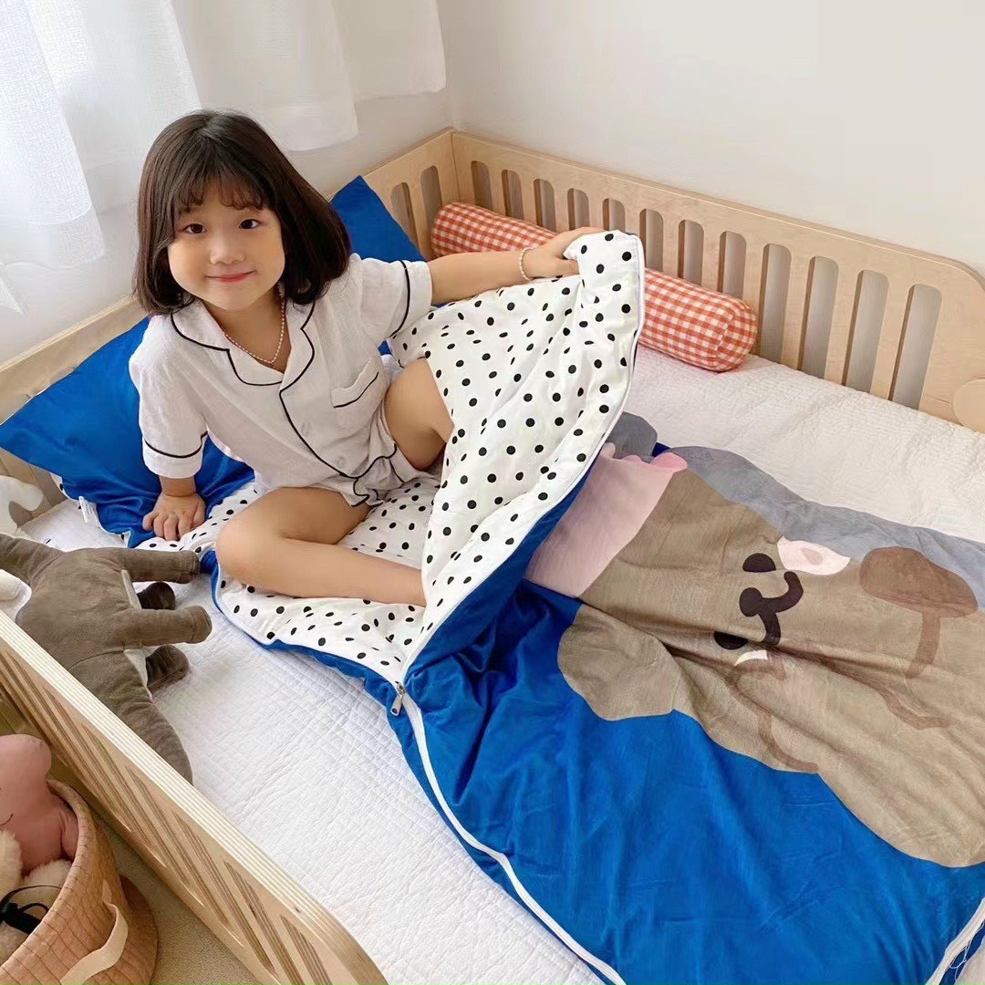 Túi Ngủ Ủ Ấm Cho Bé Vải Nỉ Co Dãn 4 Chiều