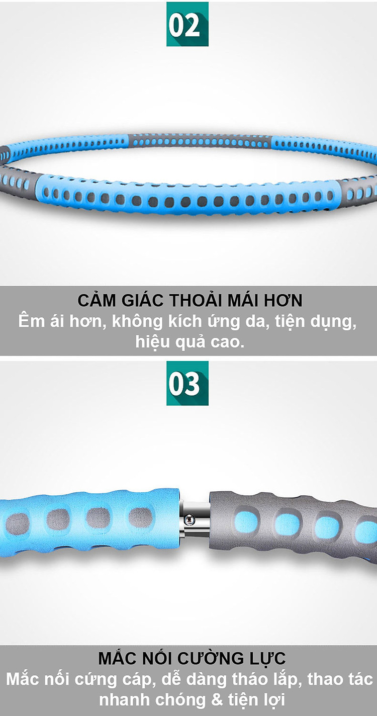 Vòng Lắc Eo Giảm Mỡ Bụng Lõi Thép Không Gỉ Bọc Mút Xốp, Có Thể Điều Chỉnh Cân Nặng - Chính Hãng Amalife