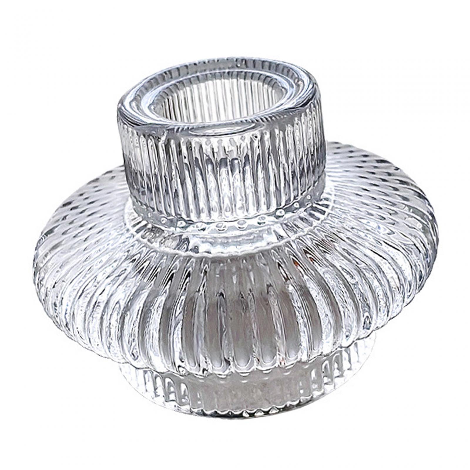 Pillar Candle Stand Candlestick Glass Candle Holder for Party Holiday