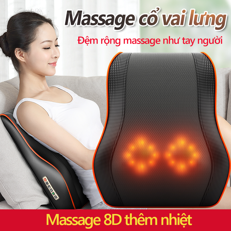 Gối massage vai gáy toàn thân đa năng cao cấp，Máy massage vai gáy BENBO gối