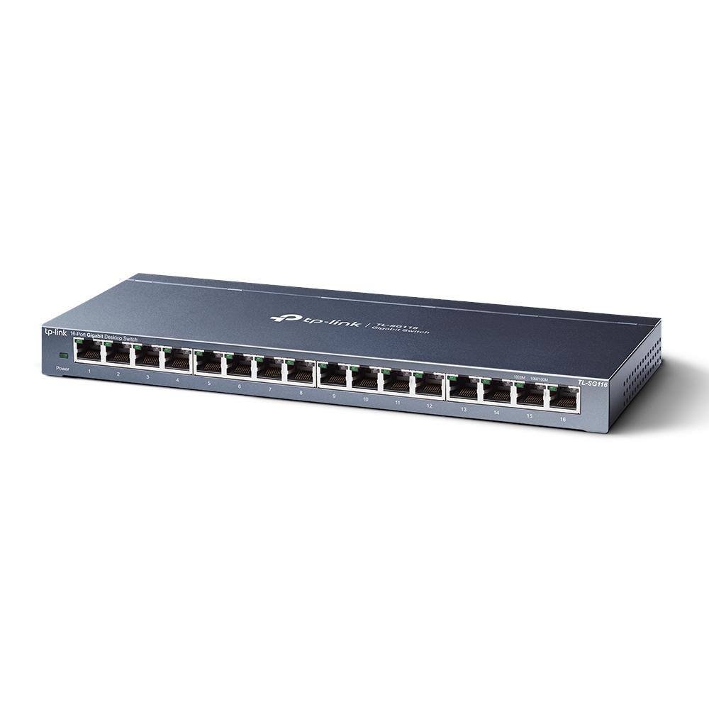 Switch TP-Link TL-SG116 (Gigabit (1000Mbps)/ 16 Cổng/ Vỏ Thép)-hàng chính hãng