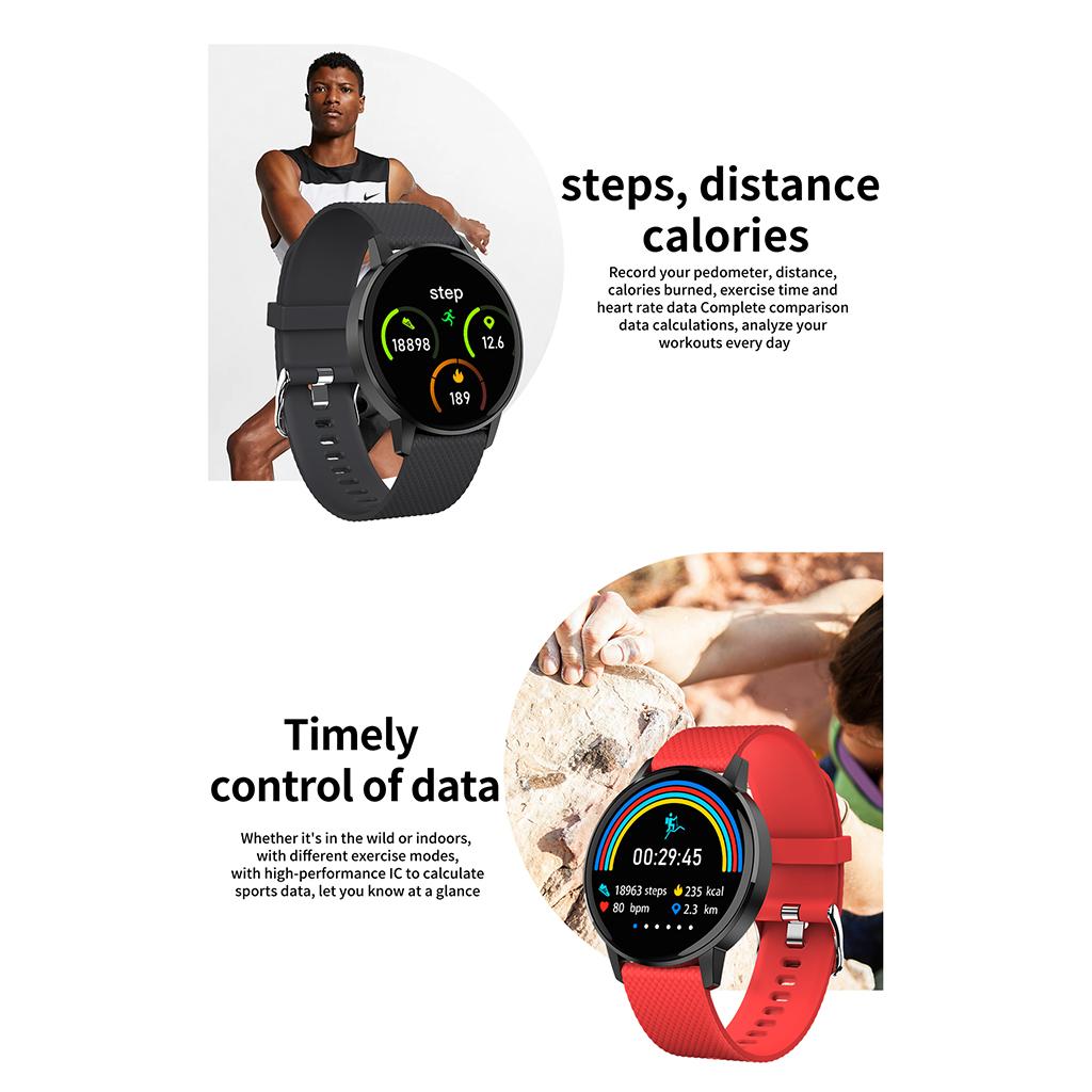 IP68 Waterproof Bluetooth 4.0 Color Circular Screen Smart Bracelet