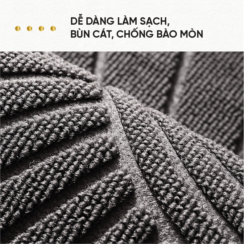Thảm chùi giày dép siêu bền CAO CẤP, chiếc thảm bán nguyệt có thể đặt ngay cửa ra vào. Đặc biệt thảm chùi giày dép được làm từ Polypropylene chịu được ma sát tốt.