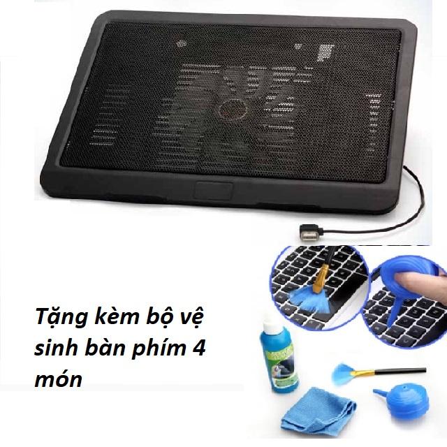 Đế tản nhiệt Laptop Cooler N19 (1FAN * 14CM) + tặng kèm bộ vệ sinh bàn phím 4 món
