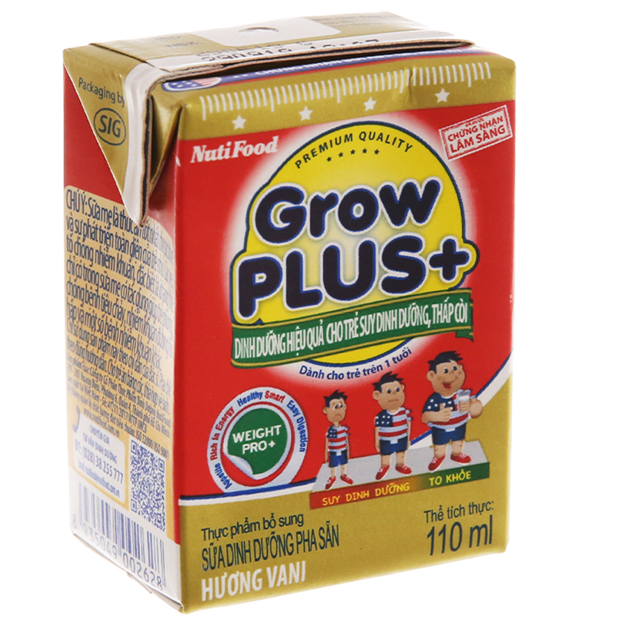 2 Thùng Sữa Bột Pha Sẵn GrowPLUS+ Đỏ 110ml Suy Dinh Dưỡng (48 Hộp x 110ml)
